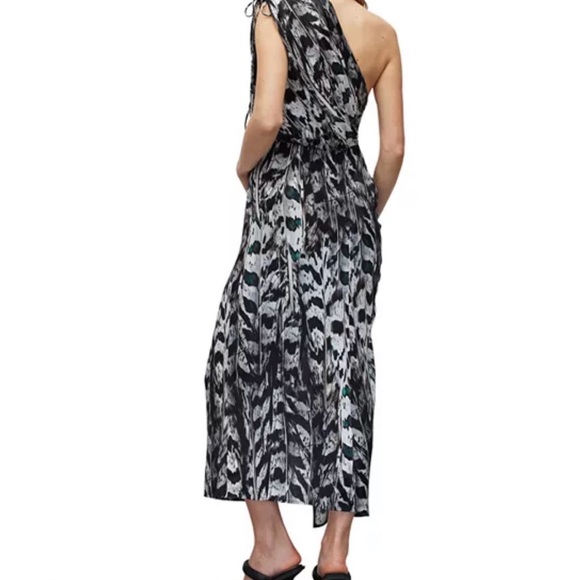 All Saints Laura Ines Silk Blend Printed Maxi Dress - Picture 5 of 5